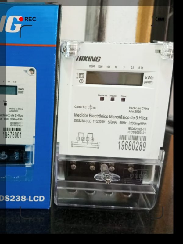 Medidor monofasico 220VAC 5(60)A cl1 hikking