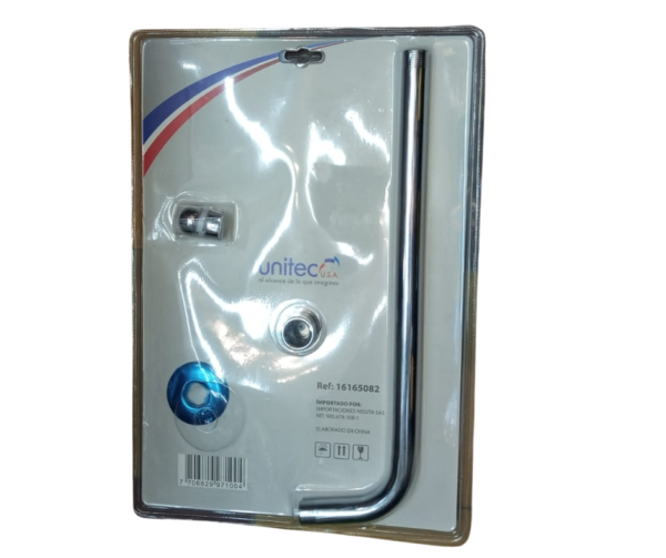 REGADERA DUCHA CUADRADA 10" INOXIDABLE C/TUBO UNITEC - Imagen 2