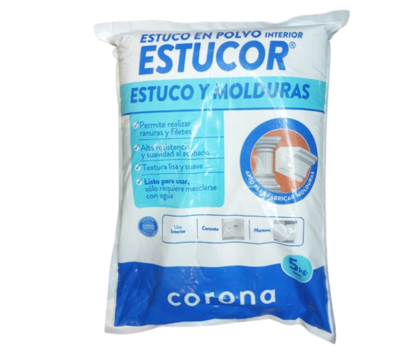 ESTUCO EN POLVO 5 KILOS ESTUCOR  CORONA